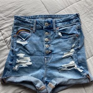 American Eagle Ripped Denim Shorts